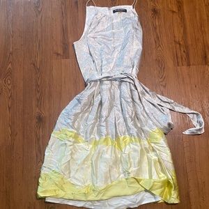 satin floral print dress